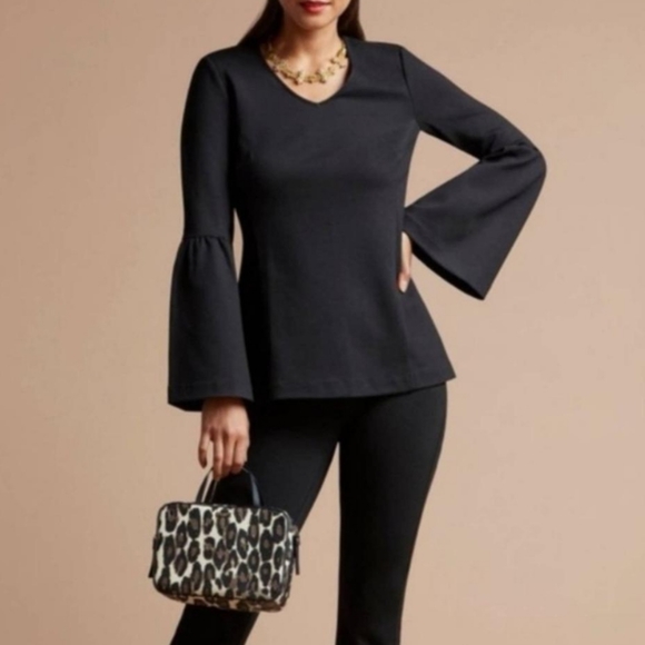 CAbi Tops - CABI Black It's A Party Bell Sleeve Top